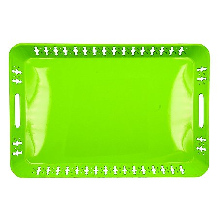 BANDEJA DE METAL VERDE 51CM X 34CM X 4CM