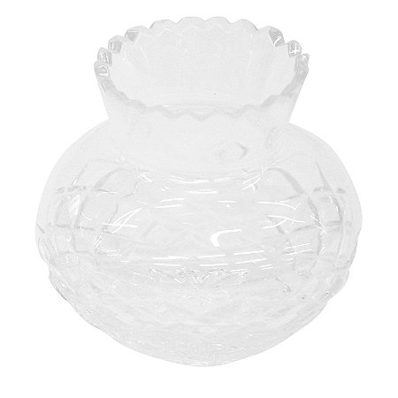 VASO DECORATIVO EM VIDRO TRANSPARENTE 10CM X 9CM