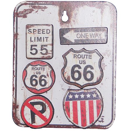 PLACA DECORATIVA COM 6 MAGNETICOS - 12X15 CM