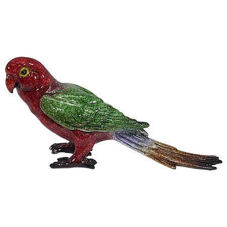PASSARO DECORATIVO DE RESINA -  15X6X10 CM