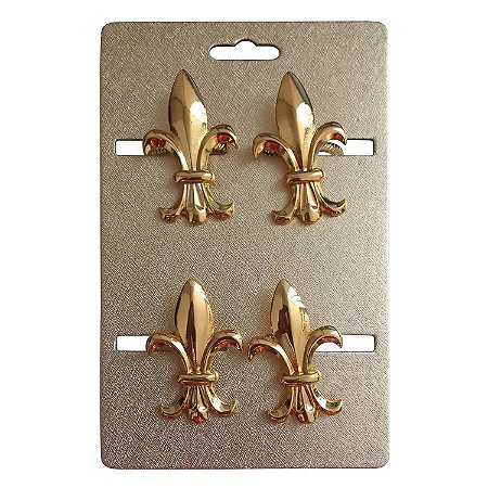 CJ DE PORTAGUARDANAPOS DOURADO 5CMX 3CM X 4,5CM