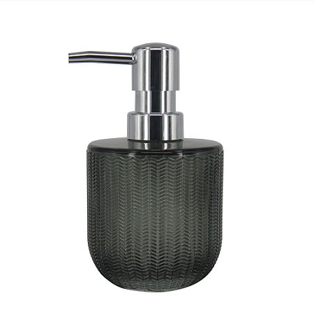 PORTA SABONETE LIQUIDO EM VIDRO E POLIESTIRENO VERDE E PRATE