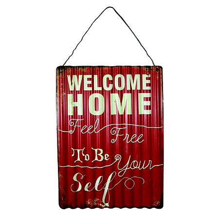 PLACA DECORATIVA DE METAL 24,8CM X 0,6CM X 35CM