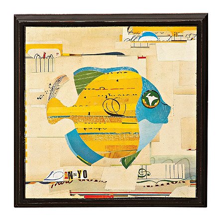 QUADRO DECORATIVO EM MADEIRA DE DEMOLICAO