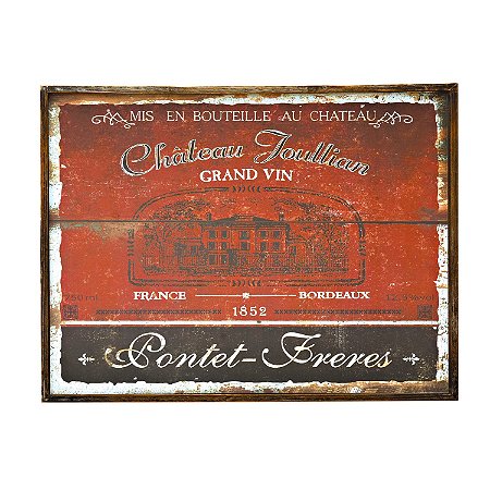 QUADRO DECORATIVO EM MADEIRA DE DEMOLICAO