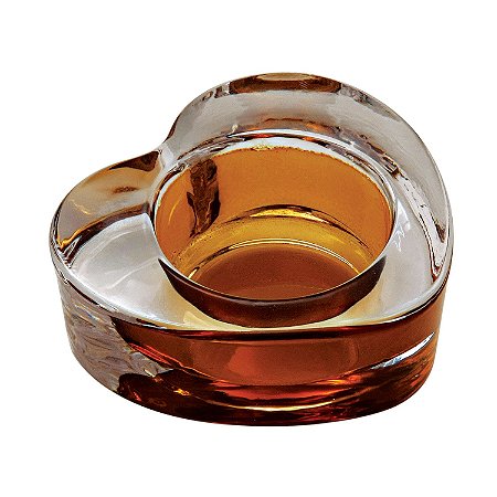 CASTICAL DE VIDRO CORACAO AMBAR