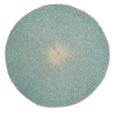 JOGO AMERICANO EM FIBRA NATURAL TURQUESA  38CM X 0,1CM