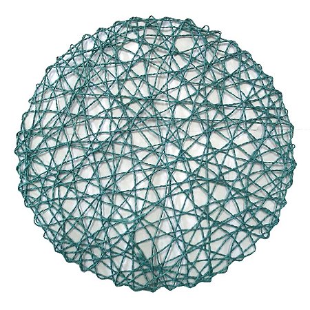 SOUSPLAT DE FIBRA NATURAL TURQUESA 38CM X 38CM X 0,1CM