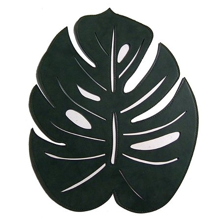 JOGO AMERICANO FOLHA PRETO 36CM X 45CM X 0,2CM