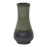 VASO DECORATIVO DE CERAMICA CINZA, BEGE E VERDE 9CM X 9CM X