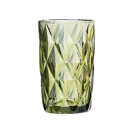 CJ DE COPOS DE VIDRO VERDE  6 PCS 8CM X 12,8CM  340ML