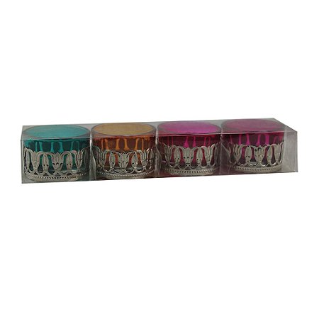 CJ DE CASTICAIS DE METAL 4 PCS 21CM X 5,5CM X 3,5CM