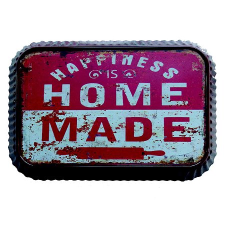 PLACA DECORATIVA DE METAL 28CM X 39CM
