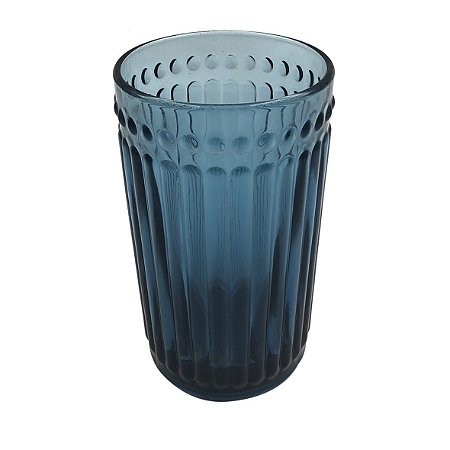 CJ COPOS DE VIDRO 370 ML AZUL