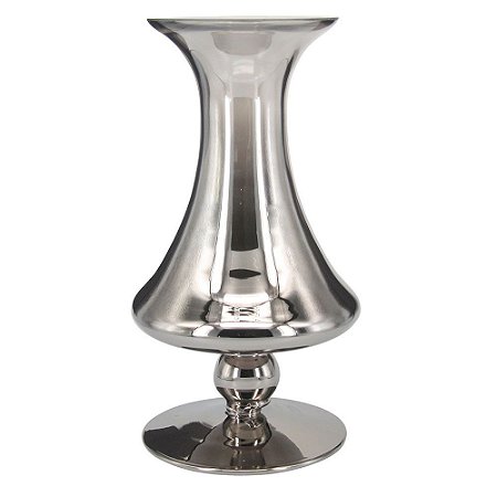 VASO DE VIDRO CROMADO 16,2CM X 30CM