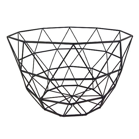 FRUREIRA DE METAL PRETO 28,5CM X 28,5CM X 17,5CM