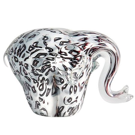 ELEFANTE  DECORATIVO DE VIDRO ESTILO MURANO
