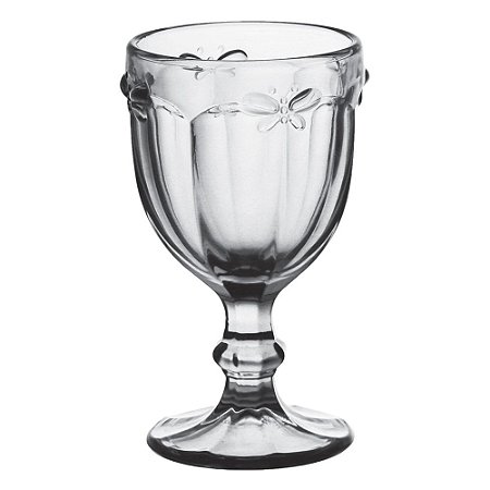 CJ DE TACAS DE VIDRO TRANSPARENTE  - 6PCS 9CMX15,5CM