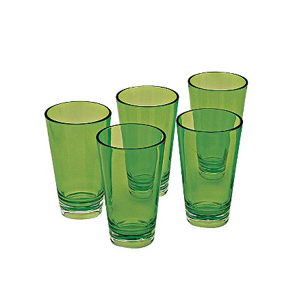 CJ DE COPOS ACRILICO VERDE 6 PCS GRANDE