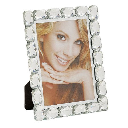PORTA RETRATO DE VIDRO COM DETALHES