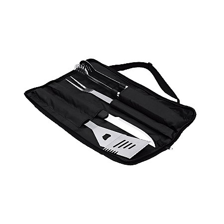 KIT CHURRASCO COM ESTOJO EM NYLON 4 PCS