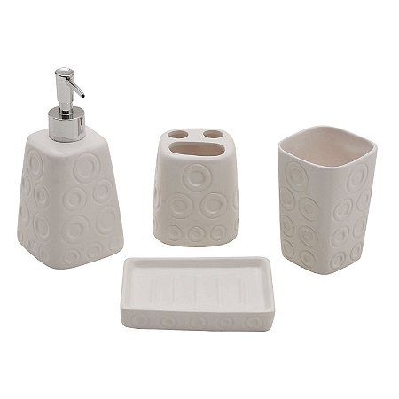 KIT PARA BANHEIRO DE CERAMICA 4 PCS