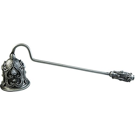 ABAFADOR DE VELA PRATA COM CRISTAL - 20 CM