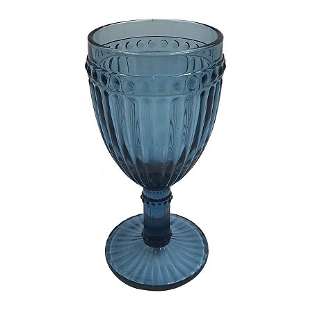 CJ TACAS DE AGUA 350 ML DE VIDRO AZUL