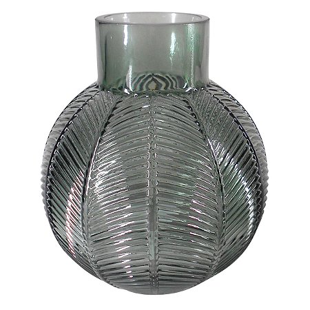 VASO DE VIDRO TRANSPARENTE FUME 15CM X 15CM X 17CM