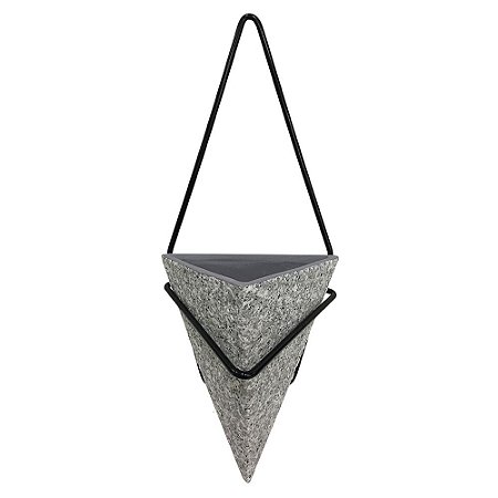 CACHEPOT DE CERAMICA COM SUPORTE DE METAL 15CM X 18CM