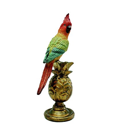 PASSARO DECORATIVO DE RESINA 11CM X 8CM X 25,5CM