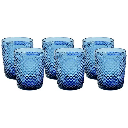 CJ DE 6 COPOS BICO DE JACA - AZUL