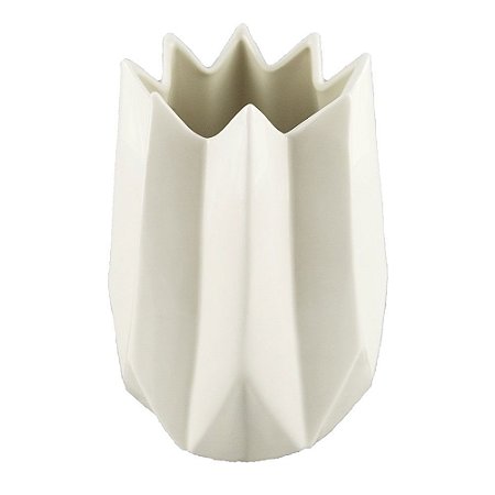 VASO DE CERAMICA BRANCO 12,7CM X 12,7CM X 17,5CM