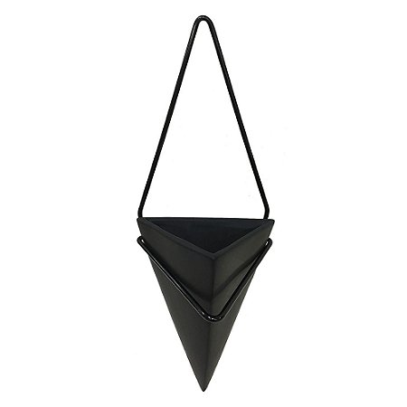 CACHEPOT DE CERAMICA COM SUPORTE DE METAL 15CM X 18CM