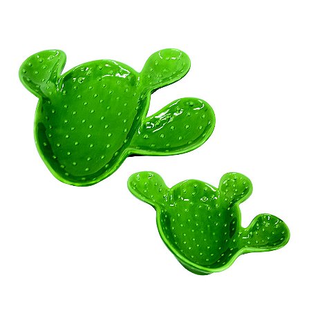 CJ, DE PETISQUEIRAS DE CERAMICA  CACTOS  2 PCS G 29CM X 27CM