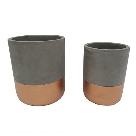 CONJ. DE CACHEPOTS EM CIMENTO