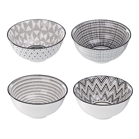 CJ DE BOWLS DE CERAMICA  4 PCS 11,5CM X 5,5CM 200ML