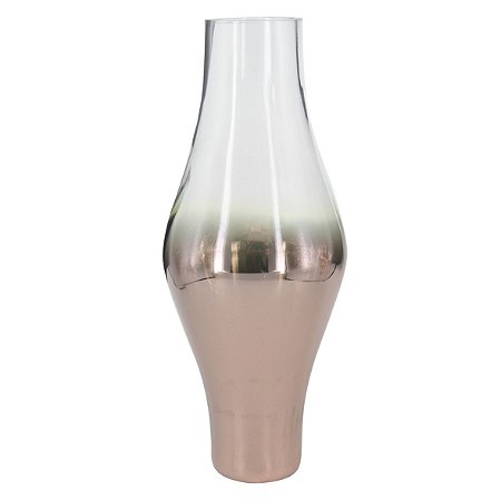 VASO DE VIDRO DEGRADE COBRE 12,2CM X 30CM