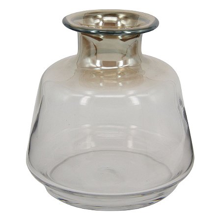 VASO DE VIDRO METALIZADO