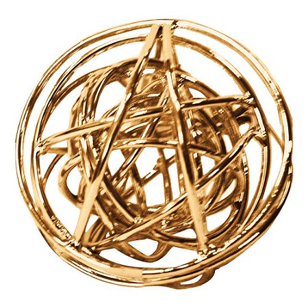 ESFERA DECORATIVA EM METAL COBRE 12CM X 11,5CM X 11CM
