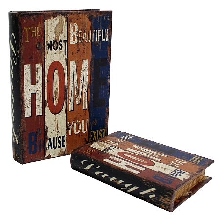 CJ DE CAIXAS LIVRO  2PCS G19CM X 5CM X 27CM  P14CM X 3,5CM X