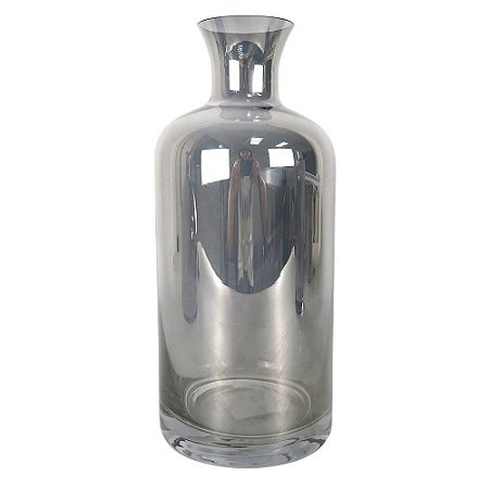 VASO DE VIDRO JATEADO TRANSPARENTE 10CM X 10CM X 23,5CM