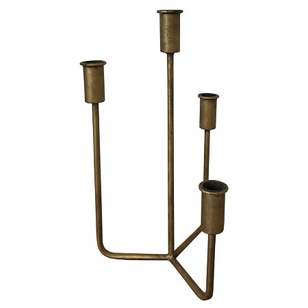 CASTICAL DE METAL PARA 4 VELAS 18CM X 34CM
