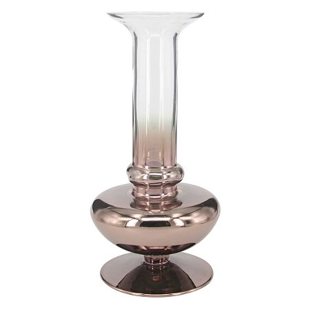 VASO DE VIDRO DEGRADE COBRE 14,5CM X 30CM