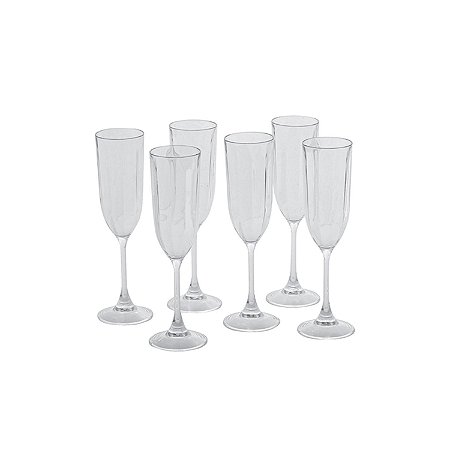 CJ DE TACAS ACRILICO TRANSPARENTE 6 PCS