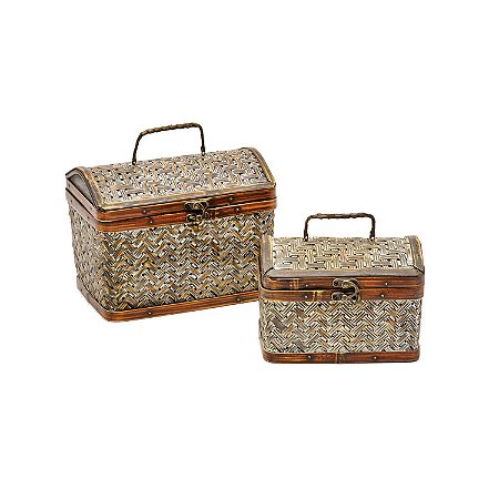 CJ DE BAUS DE BAMBU 2 PCS- RETANGULAR