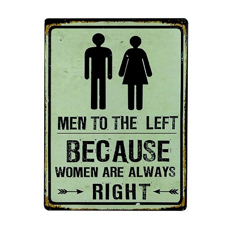 PLACA DECORATIVA DE METAL 26CM X 0,6CM X 35CM