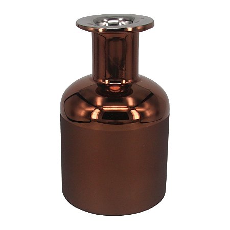 VASO DECORATIVO DE VIDRO COBRE 12CM X 20CM