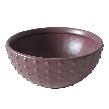 CJ  DE BOWLS DE CERAMICA ROSA COM RELEVO  3PCS