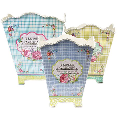 CJ DE CACHEPOTS DE METAL - 3 PCS